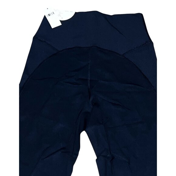 Aerie Offline Goals 7/8 Ribbed Leggings Sz Small Womens Black Workout Active Leg - Picture 15 of 16